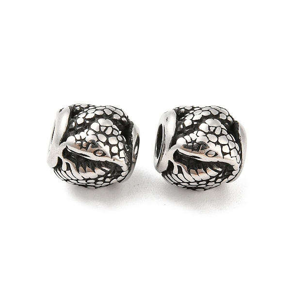 

PandaHall 316 Surgical Stainless Steel Beads, Snake, Antique Silver, 10.5x10mm, Hole: 4mm 316 Surgical Stainless Steel Snake