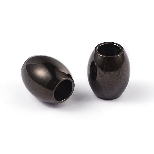 

PandaHall Barrel 304 Stainless Steel Spacer Beads, Electrophoresis Black, 7x6mm, Hole: 3mm 304 Stainless Steel Barrel