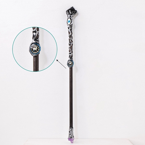 

PandaHall Natural Obsidian Twelve Constellation Magic Wand, Cosplay Magic Wand, for Witches and Wizards, Capricorn, 290mm Obsidian Capricorn