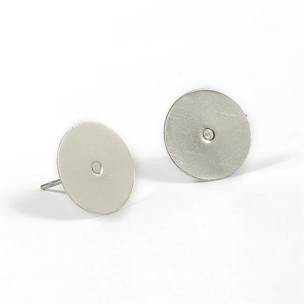 

PandaHall 304 Stainless Steel Stud Earring Settings, Flat Round, Stainless Steel Color, Tray: 12mm, 12mm, Pin: 0.8mm 304 Stainless Steel...