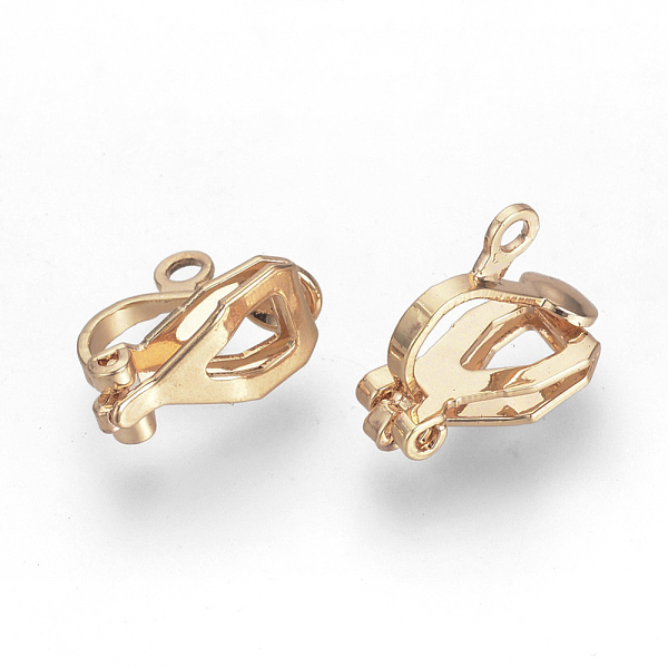 

PandaHall Brass Clip-on Earring Findings, Rose Gold, 12x6x10mm, Hole: 1.5mm Brass