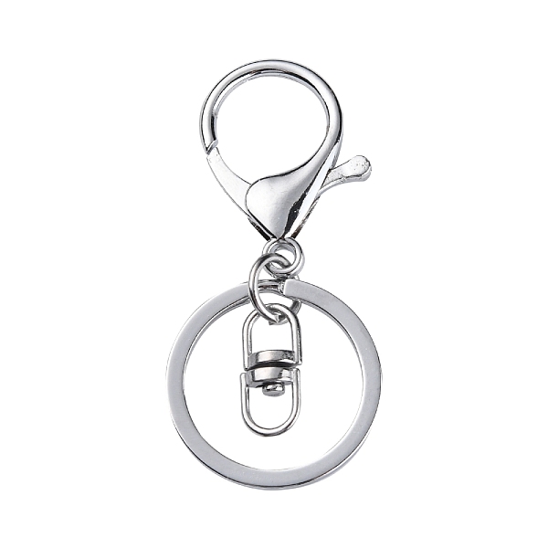 

PandaHall Iron Alloy Lobster Claw Clasp Keychain, Platinum, 68x30mm Iron Others