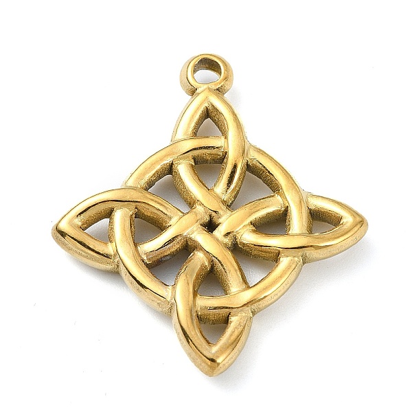 

PandaHall 304 Stainless Steel Pendants, Witch Knot Charm, Golden, 34.5x30.5x5mm, Hole: 2.6mm 304 Stainless Steel Others