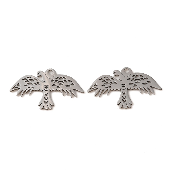 

PandaHall 304 Stainless Steel Pendants, Laser Cut, Bird Charm, Stainless Steel Color, 18x30x1mm, Hole: 1.6mm 304 Stainless Steel Bird