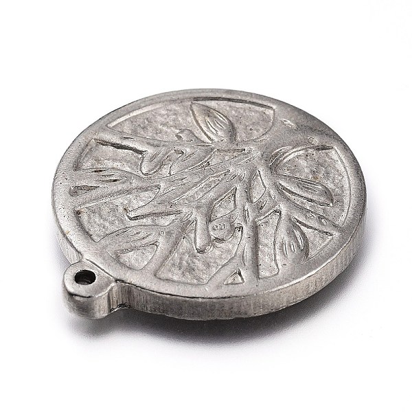 

PandaHall 304 Stainless Steel Pendants, Flat Round with Tree of Life, Stainless Steel Color, 28x24.5x3mm, Hole: 1.2mm 304 Stainless Steel...