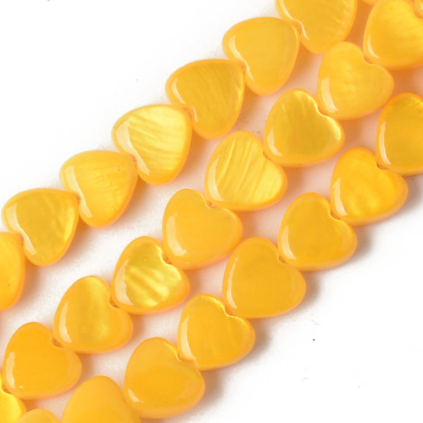 

PandaHall Spray Painted Natural Freshwater Shell Beads Strands, Heart, Gold, 5x6x3mm, Hole: 0.5mm, about 72~74pcs/strand, 14.84 inch~15.27...