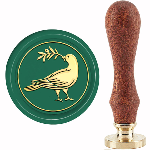

PandaHall Brass Wax Seal Stamp with Handle, for DIY Scrapbooking, Pigeon Pattern, 89x30mm Brass Pigeon