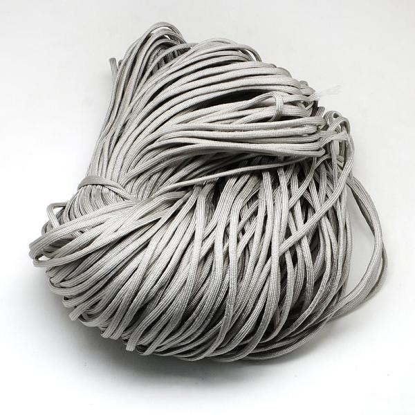 

PandaHall 7 Inner Cores Polyester & Spandex Cord Ropes, Solid Color, for Rope Bracelets Making, Light Grey, 4~5mm, about 109.36 yards..., Gray