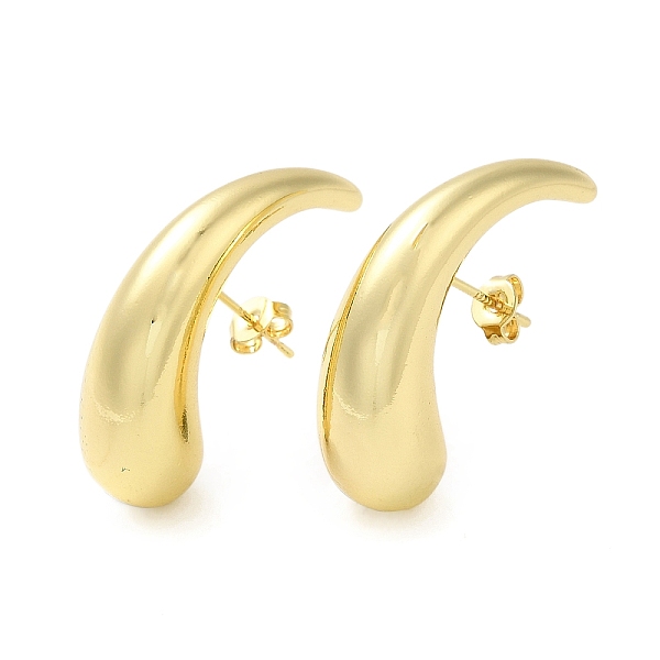 

PandaHall Rack Plating Brass Teardrop Stud Earrings for Women, Cadmium Free & Lead Free, Long-Lasting Plated, Real 18K Gold Plated...