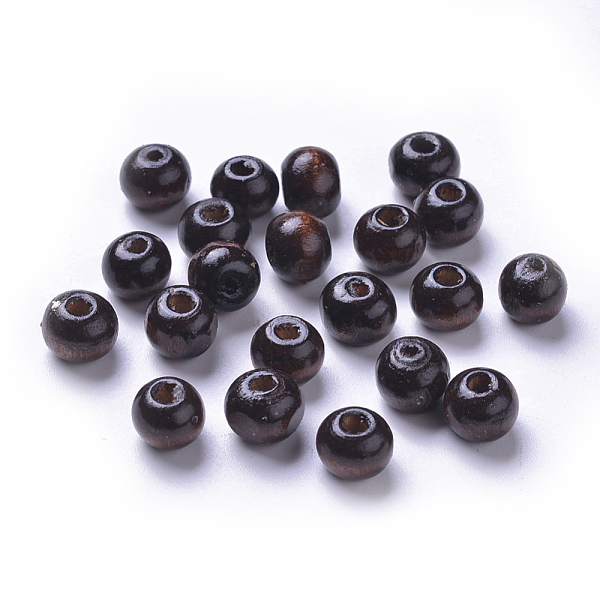 

PandaHall Dyed Natural Wood Beads, Round, Lead Free, Coconut Brown, 8x7mm, Hole: 3mm, about 6000pcs/1000g Maple Wood Round Brown