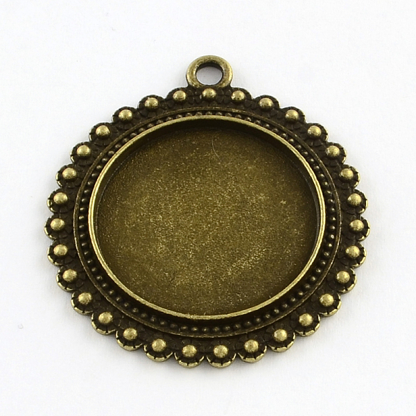 

PandaHall Tibetan Style Flat Round Alloy Pendant Cabochon Settings, Cadmium Free & Nickel Free & Lead Free, Antique Bronze, Tray: 25mm...