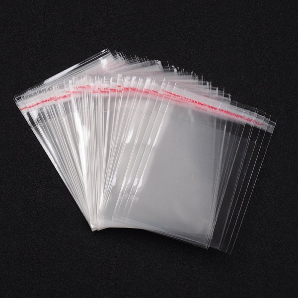 

PandaHall Rectangle Cellophane Bags, Clear, 10.5x7cm, Unilateral Thickness: 0.05mm, Inner Measure: 8x7cm OPP Cellophane Clear