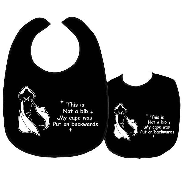 

PandaHall Washable Polyester Canvas Adult Bibs for Eating, Reusable Eating Cloth for Clothing Protector, Clothes, 600x450mm Polyester..., Black