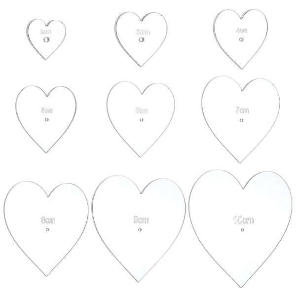 9Pcs 9 Styles Acrylic Template