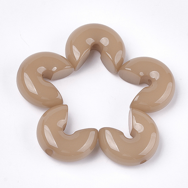 

PandaHall Resin Beads, Large Semicircle, Camel, 21.5x25x10mm, Hole: 2.5mm Resin Others Brown