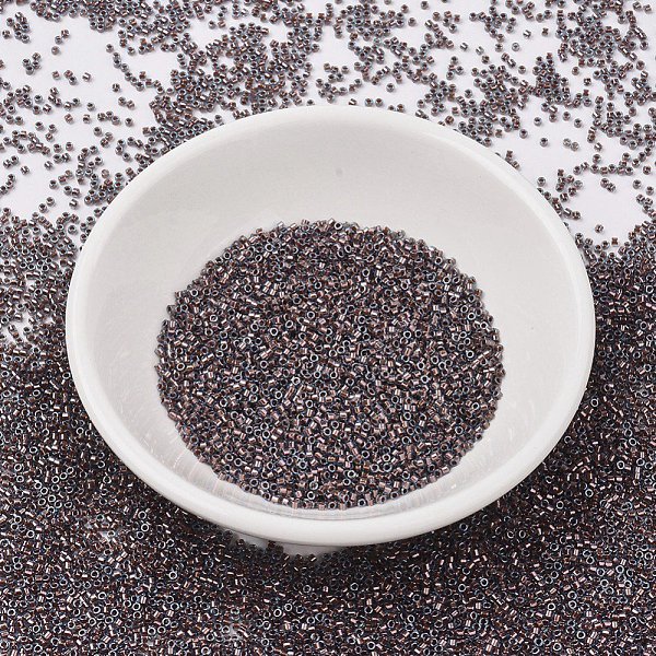 

PandaHall MIYUKI Delica Beads, Cylinder, Japanese Seed Beads, 11/0, (DB1706) Copper Pearl Lined Aqua, 1.3x1.6mm, Hole: 0.8mm, about..., Purple