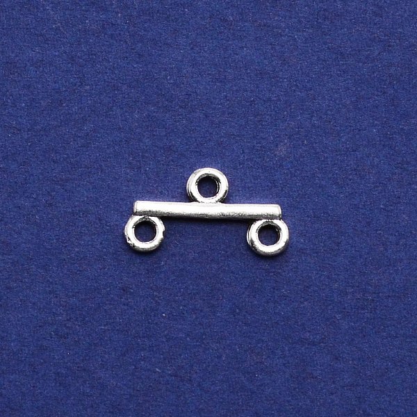 

PandaHall Alloy Chandelier Component Links, 3 Loop Connector, Tibetan Style, Antique Silver, 8x15x2mm, Hole: 1.6mm Alloy Others