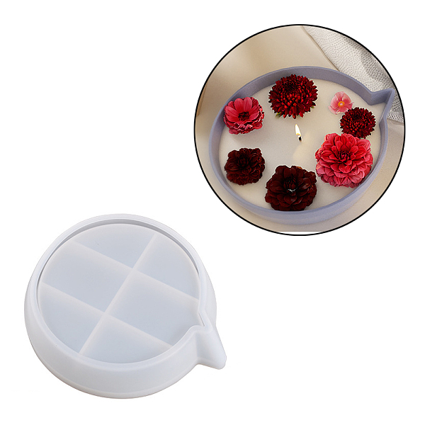 

PandaHall DIY Silicone Storage Molds, Decoration Making, Resin Casting Molds, For UV Resin, Epoxy Resin Jewelry Making, Round, 167x150x37mm...