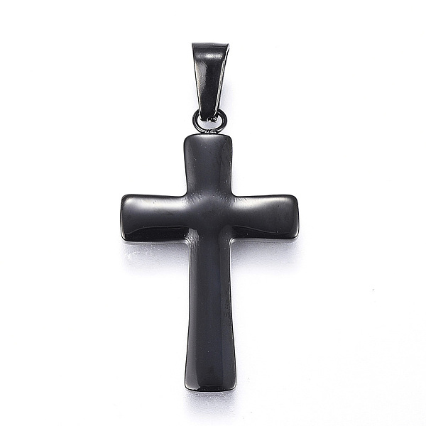 

PandaHall 304 Stainless Steel Pendants, Cross, Gunmetal, 30x18x2mm, Hole: 7x3.5mm 304 Stainless Steel Cross