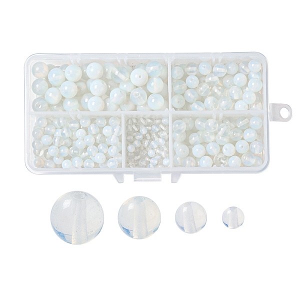 

PandaHall 340Pcs 4 Sizes Opalite Beads, Round, 4mm/6mm/8mm/10mm, Hole: 0.8~1.2mm Opalite Round