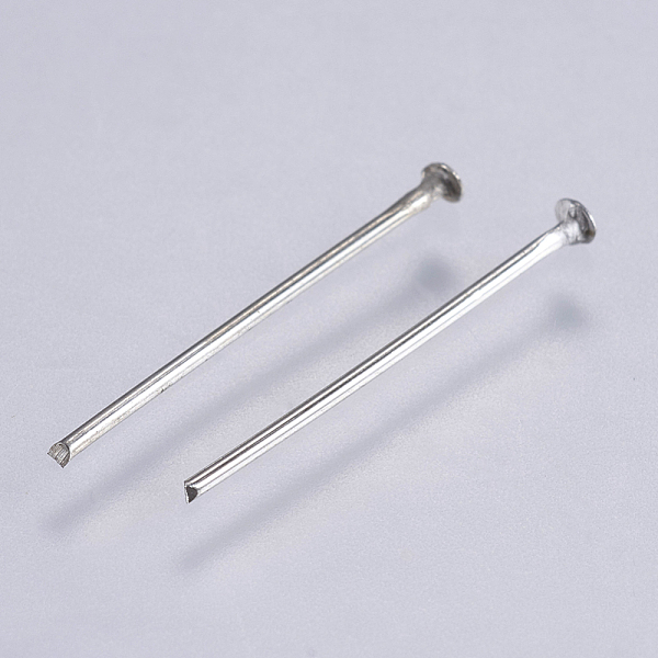 

PandaHall 304 Stainless Steel Flat Head Pins, Stainless Steel Color, 18x0.7mm, Head: 1.5mm 304 Stainless Steel
