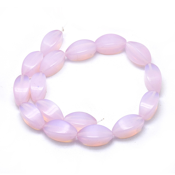 

PandaHall Opalite Beads Strands, Oval, 24.5x11.5x11.5mm, Hole: 1.2mm, about 16pcs/strand, 15.75 inch(40cm) Opalite Oval