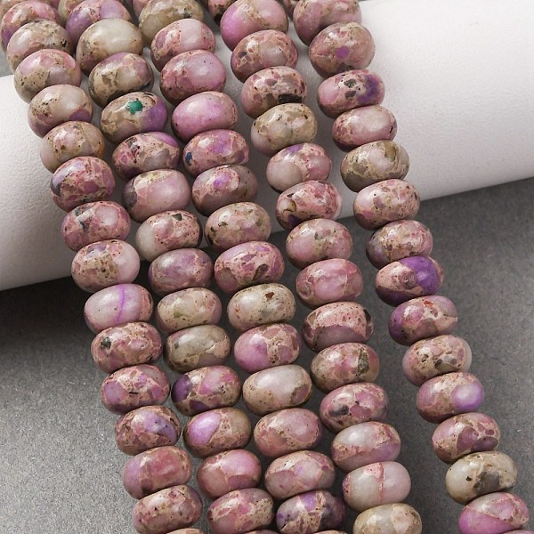 Brins de perles de jaspe impérial synthétiques