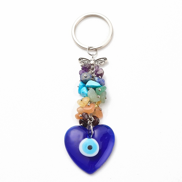 

PandaHall Natural & Synthetic Gemstone Beaded & Handmade Lampwork Pendants Keychain, with Brass, Iron, 304 Stainless Steel & Alloy Findings...