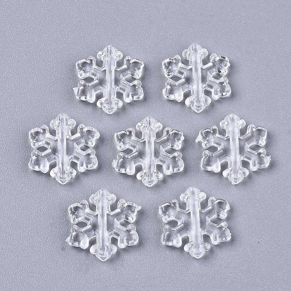 

PandaHall Transparent Acrylic Beads, Snowflake, Clear, 12.5x12x2.5mm, Hole: 1.2mm Acrylic Snowflake Clear