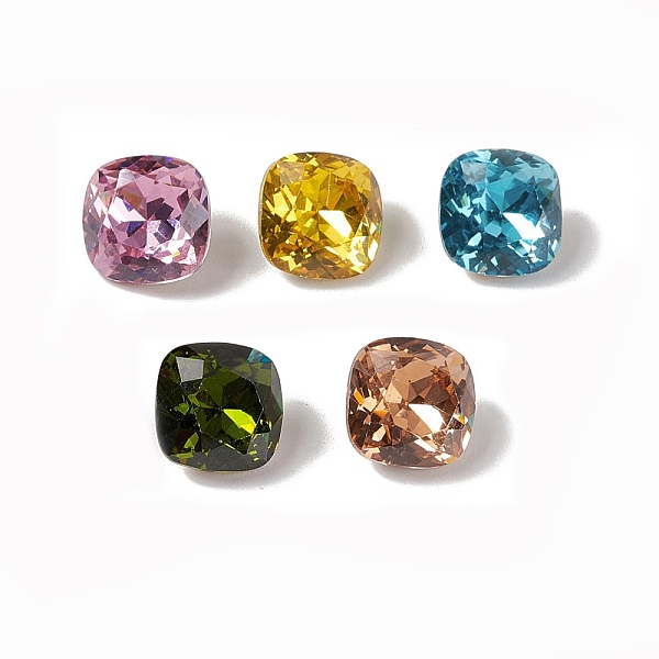 

PandaHall Cubic Zirconia Cabochons, Pointed Back & Back Plated, Square, Mixed Color, 8x8x4mm Cubic Zirconia Square Multicolor