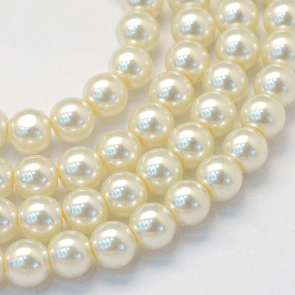 

PandaHall Baking Painted Glass Pearl Bead Strands, Pearlized, Round, Light Yellow, 3~4mm, Hole: 0.5mm, about 195pcs/strand, 23.6 inch Glass...