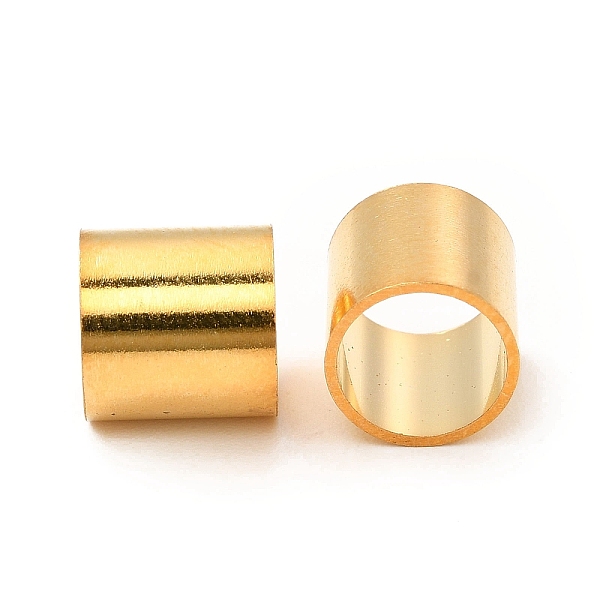 

PandaHall 304 Stainless Steel Beads, Large Hole Beads, Column, Real 24K Gold Plated, 8x8mm, Hole: 7mm 304 Stainless Steel Column