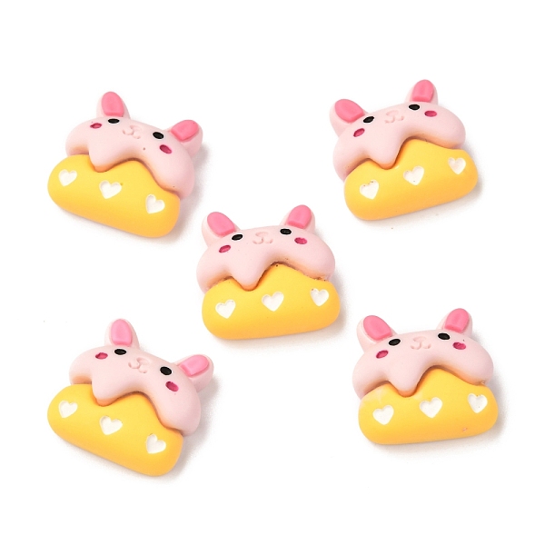 

PandaHall Opaque Resin Cabochons, Rabbit, Pink, 17x18x8mm Resin Rabbit Pink