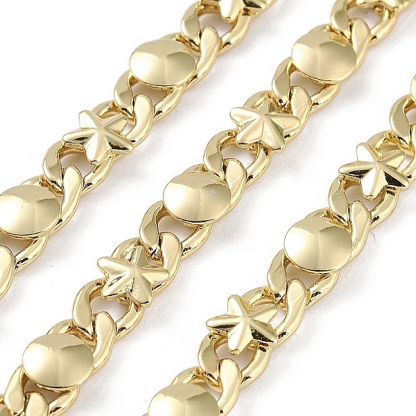 

PandaHall Rack Plating Brass Curb Chains, Long-Lasting Plated, Soldered, with Spool, Lead Free & Cadmium Free, Real 18K Gold Plated, Link...