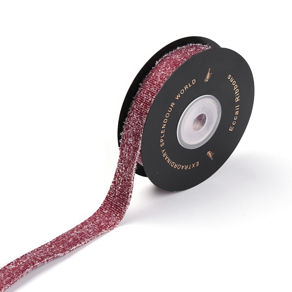 

PandaHall Furry Polyester Grosgrain Ribbon, Satin Ribbon, for Gift Packing, Home Decoration , Dark Red, 5/8 inch(17mm), about 10 yards/roll...