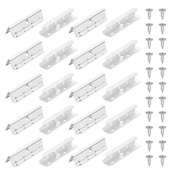 

PandaHall AHANDMAKER Iron Belt Clamp, with Iron Screw, Platinum, 51x15x11mm, Hole: 4.5mm, 30sets Iron