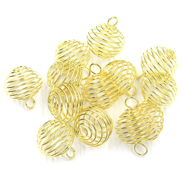 

PandaHall Iron Wire Pendants, Hollow, Round, Golden, 9x8mm, Hole: 3mm Iron Round