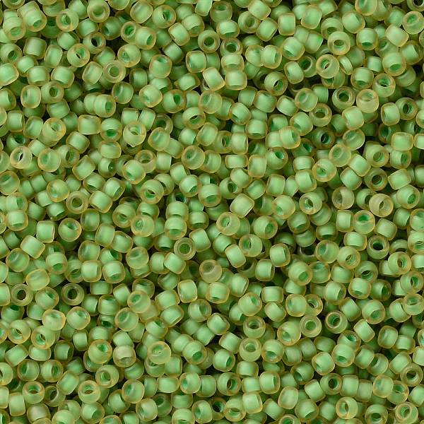 

PandaHall TOHO Round Seed Beads, Japanese Seed Beads, (946FM) Green Lined Citrine Matte, 15/0, 1.5mm, Hole: 0.7mm, about 3000pcs/bottle...