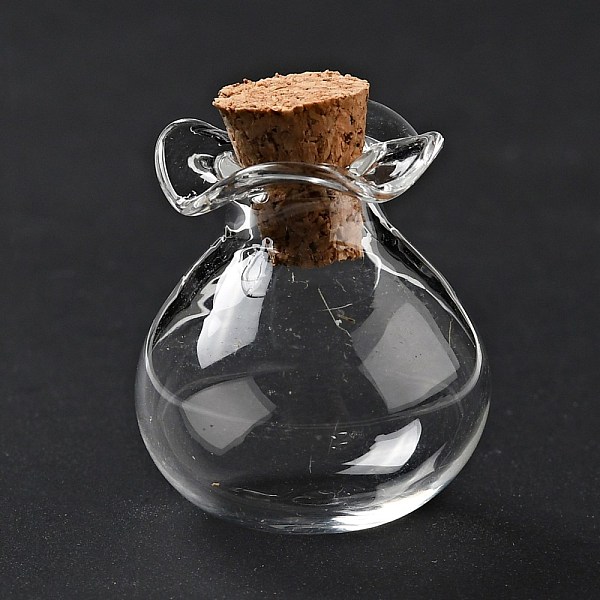 

PandaHall Lucky Bag Shape Glass Cork Bottles Ornament, Glass Empty Wishing Bottles, DIY Vials for Pendant Decorations, Clear, 2.5cm Glass...
