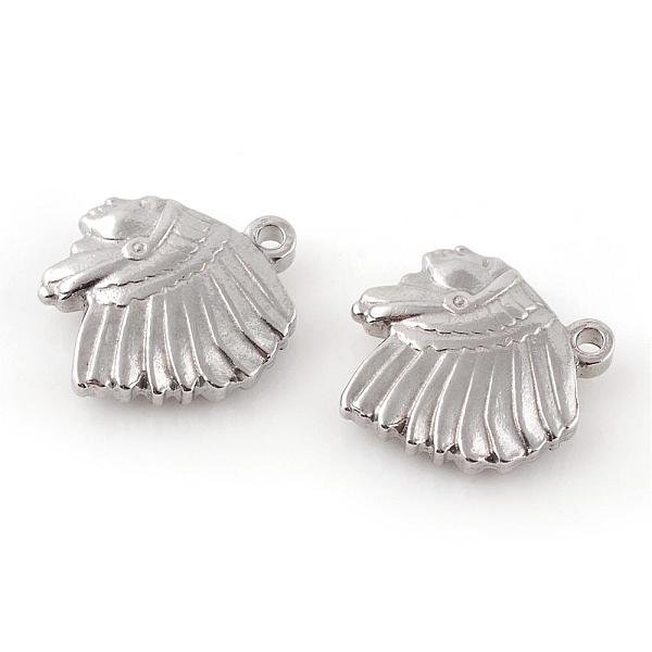 

PandaHall 201 Stainless Steel Pendants, Native American Charm, Stainless Steel Color, 15.5x15x4mm, Hole: 1.5mm 201 Stainless Steel Human