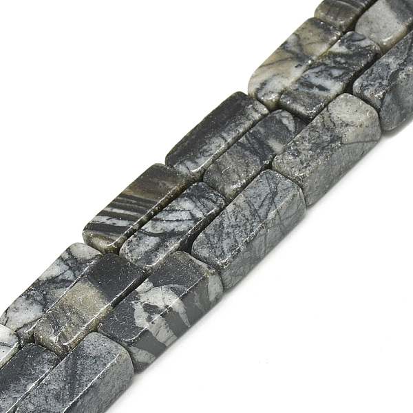 Natürliche Schwarze Seide Stein / Netstone Perlen Stränge