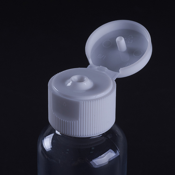 

PandaHall 50ml Transparent PET Plastic Flip Top Cap Bottles, with PP Plastic Caps, for Portable Perfume Makeup Water, Clear, 9.4x3.2cm...