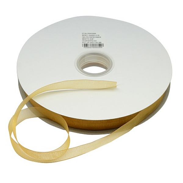 

PandaHall Polyester Organza Ribbon, Goldenrod, 3/8 inch(9mm), 200yards/roll(182.88m/roll) Polyester None Gold