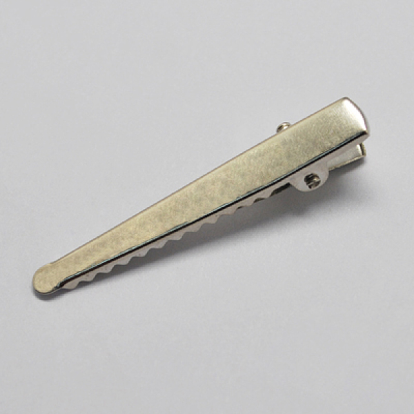 

PandaHall Iron Alligator Hair Clip Findings, DIY Hair Accessories Making, Platinum, 47x7mm Iron