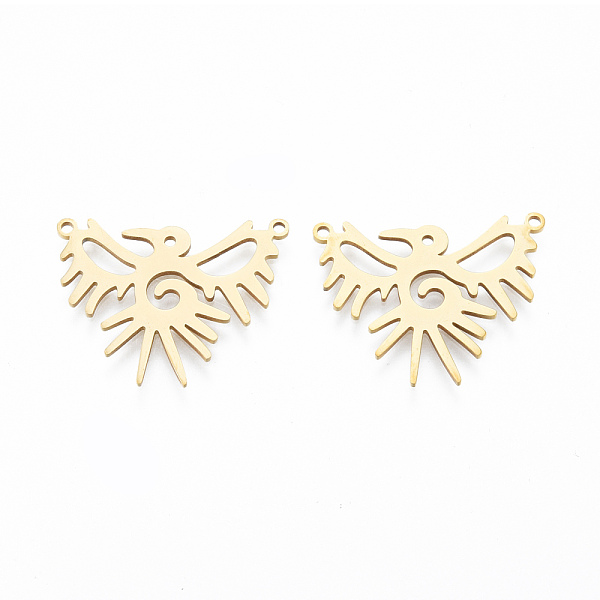 

PandaHall 201 Stainless Steel Pendants, Bird, Real 18K Gold Plated, 23x28x1mm, Hole: 1.4mm 201 Stainless Steel Bird