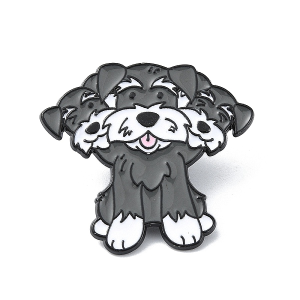 

PandaHall Enamel Pins, Black Alloy Brooches for Backpack Clothes, Cadmium Free & Lead Free, Dog, Gray, 26x28x1.5mm Alloy+Enamel Dog Gray