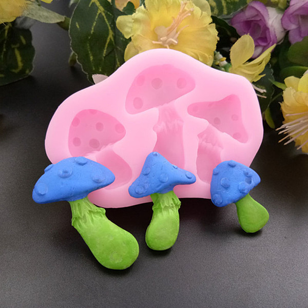 

PandaHall Mushroom Shape DIY Food Grade Silicone Molds, Fondant Molds, For DIY Cake Decoration, Chocolate, Candy, UV Resin & Epoxy Resin..., Multicolor
