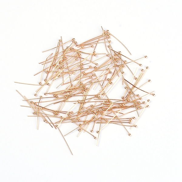 

PandaHall Brass Ball Head Pins, Light Gold, 25mm, Pin: 0.5mm, about 1000~1020Pcs/Bag Brass