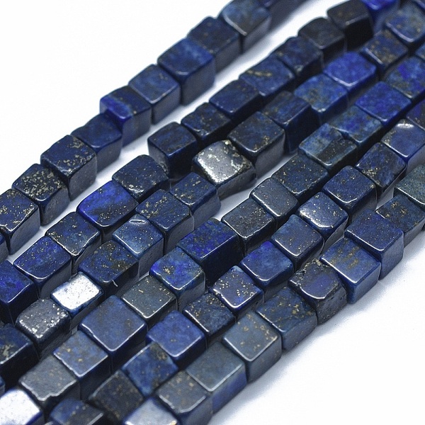 

PandaHall Natural Lapis Lazuli Beads Strands, Dyed, Cube, 3~4.5x3~4.5x3~5mm, Hole: 0.8~1mm, about 89~97pcs/strand, 15.1~15.5 inch...