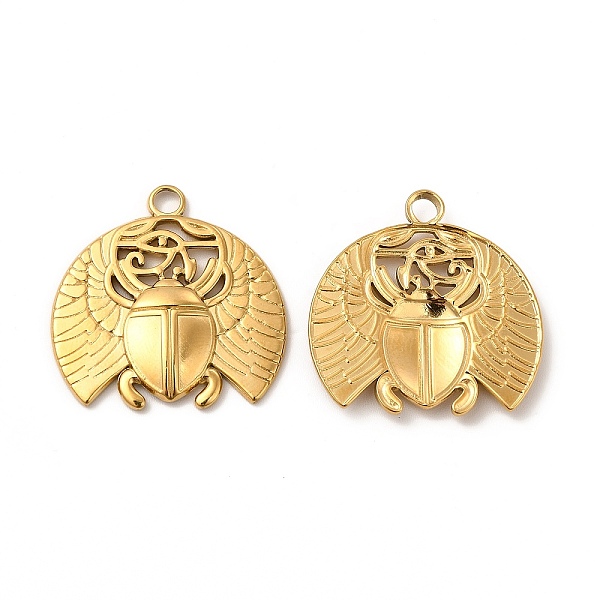 

PandaHall Ion Plating(IP) 304 Stainless Steel Pendants, Beetle Charm, Real 18K Gold Plated, 25.5x25.5x2mm, Hole: 3mm 304 Stainless Steel...